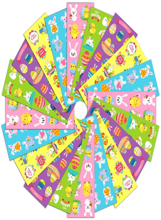 LINAYE 50 Sheets Easter Stickers for Kids - 550PCS Assorted Easter Stickers Bulk for Egg Treats Basket Stuffers Gift Party Favor Supplies for Kids - Image 1