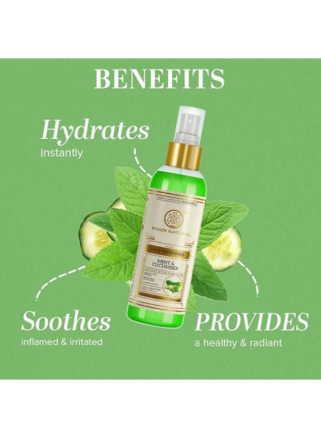 كادي نيتشورال بخاخ الوجه الطبيعي من خادي بالنعناع والخيار | ينعش البشرة ويرطبها | يمنحها تأثيرًا منعشًا | يحارب الجفاف والتهيج | مناسب لجميع أنواع البشرة | 100 مل - Image 2