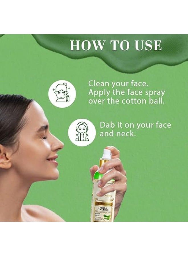 كادي نيتشورال بخاخ الوجه الطبيعي من خادي بالنعناع والخيار | ينعش البشرة ويرطبها | يمنحها تأثيرًا منعشًا | يحارب الجفاف والتهيج | مناسب لجميع أنواع البشرة | 100 مل - Image 3