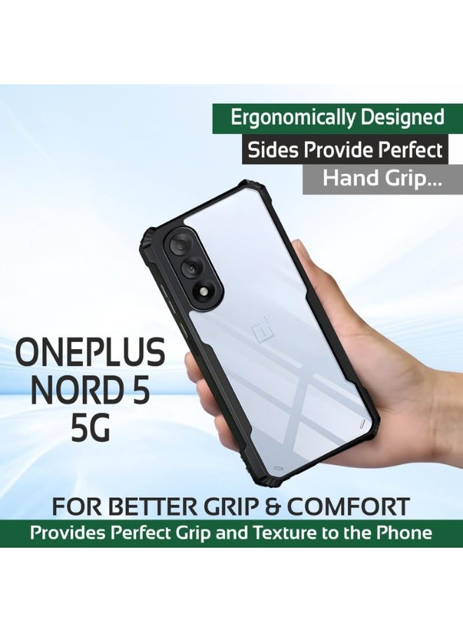 Case for OnePlus Nord 5 Hard PC Back Cover Case with Shockproof Premium TPU Border 360 Degree Impact Resistant Camera lens Protection Transparent Cover For OnePlus Nord 5 5G - Image 5