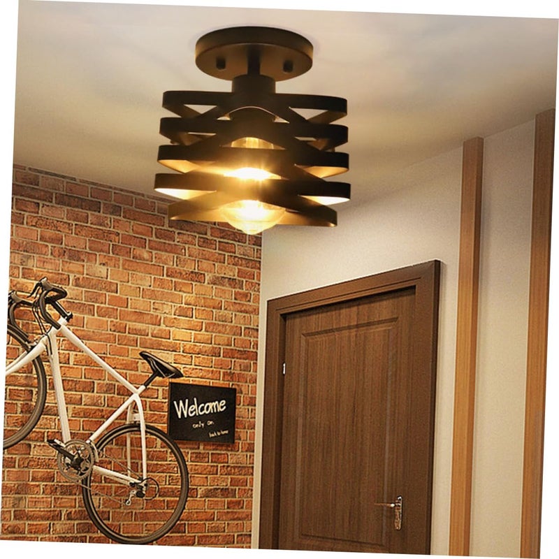 Vintage Flush Mount Ceiling Light Fixture Easy to Clean High Light Output for Kitchen Living Room Hallway - Image 3
