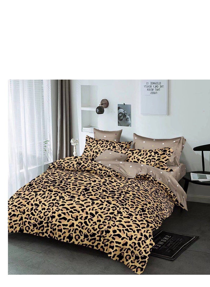Generic 4-Piece Single Size Duvet Cover Set – Ultra-Soft Microfiber Bedding Set with Duvet Cover, Fitted Sheet, and 2 Pillowcases -160x210cm 