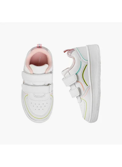 Flora Bella By Shoexpress Girls Panelled Sneakers with Hook and Loop Closure