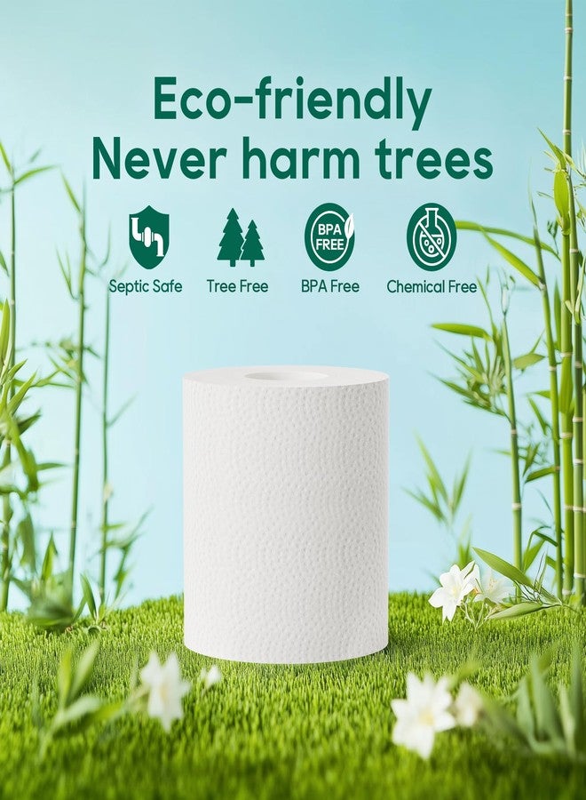 ECOLipak Bamboo Toilet Paper 3 Ply, Septic Safe Toilet Tissue, 12 Double Rolls, 320 Sheets Per Roll, Tree Free, Non Toxic, Soft and Absorbent, Eco Friendly Dye-Free Paper, White - Image 3