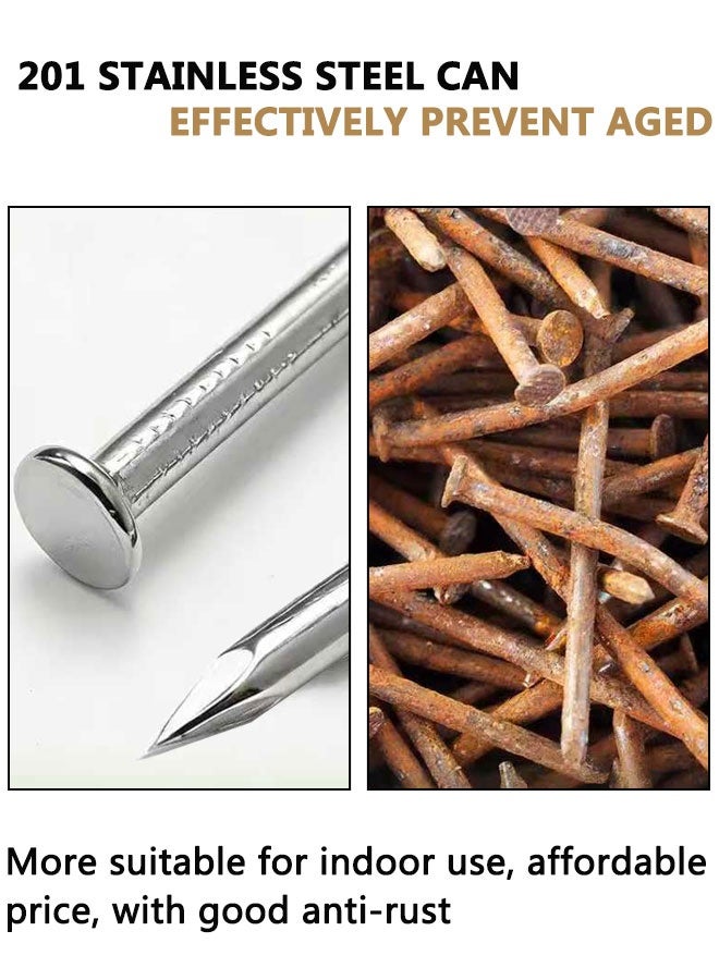 HOOTO Boxed 201 stainless steel round nails, steel nails, woodworking wood hanging nails, foreign nails, wall nails, extended foreign nails, 220 Piece - Image 4