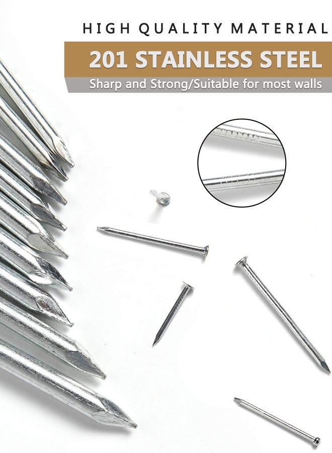 HOOTO Boxed 201 stainless steel round nails, steel nails, woodworking wood hanging nails, foreign nails, wall nails, extended foreign nails, 220 Piece - Image 3