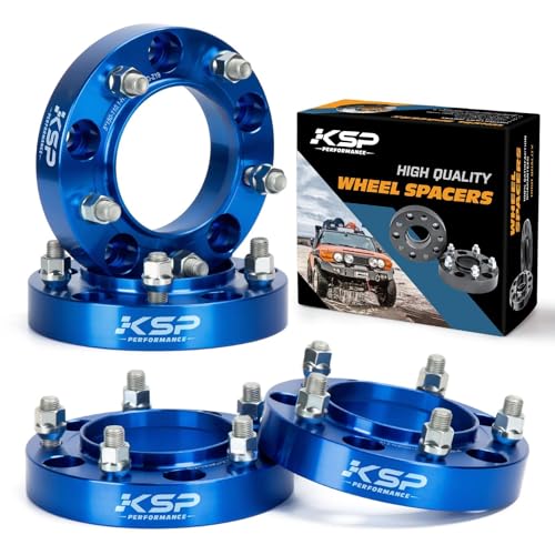 KSP PERFORMANCE KSP 5X150 Spacers Compatible with to-yo-ta Tundra 2007-2021/Sequoia 2008-2021/Land Cruiser 2009-2016, 1.25inch 5 Lug Wheel Spacers for Lexus LX570 2008-2016 with M14x1.5 Studs 110mm Hub Bore, 4 pcs - Image 1