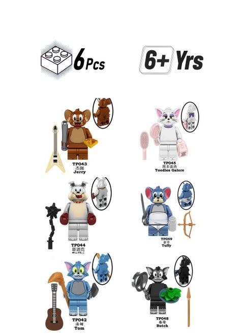 Mini Figures from Tom and Jerry Series Building Blocks Character Sets for Kids Character Blocks for Girls Girls Building Blocks Kids Building Blocks Assembly Toys Boys Toys Girls Block Games Creative Building Toys for Kids Character Play Figures Construction Blocks Imaginative Building Toys for Girls Building Toys for Kids and Unique Doll Characters