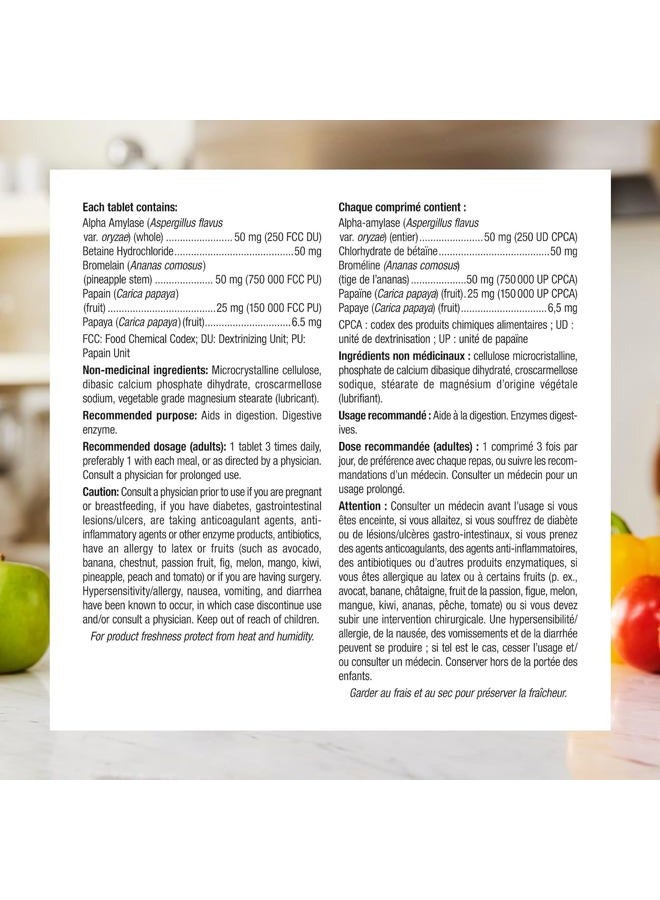 Webber naturals Digestive Enzymes for Proteins and Carbohydrates, 90 Tablets - Image 2