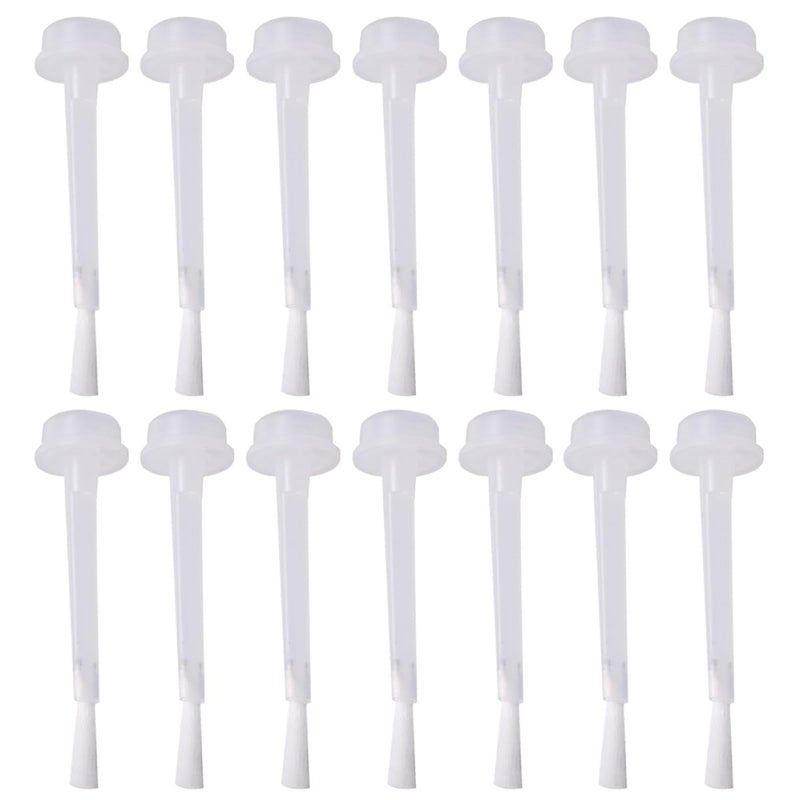 50Pcs White Soft Bristles Flat Head Nail Polish Replacement Brush for Manicure Nail Art Supplies - Image 1