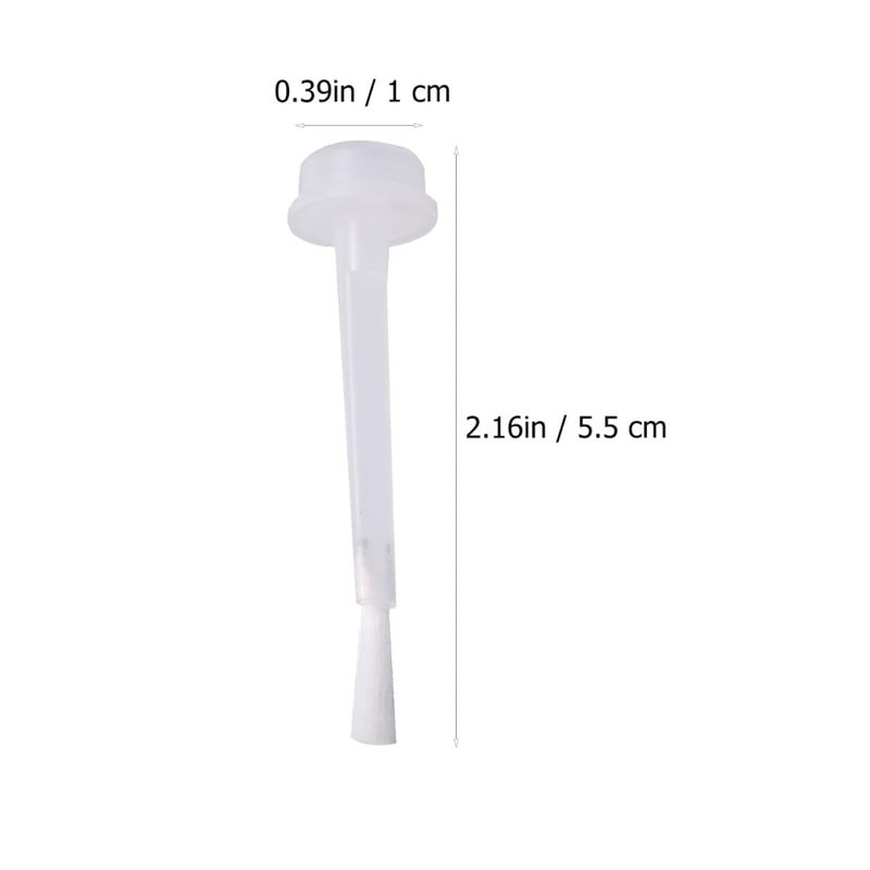 50Pcs White Soft Bristles Flat Head Nail Polish Replacement Brush for Manicure Nail Art Supplies - Image 3