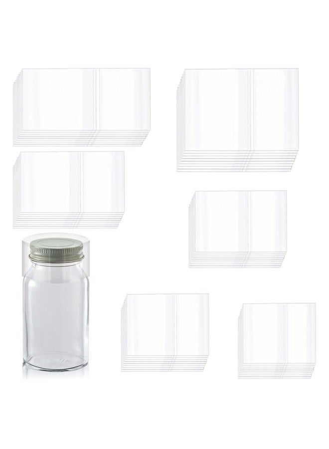 Mardatt 1200Pcs 6 Sizes PVC Heat Shrink Wrap Bands, Clear Heat Shrink Wrap Film Bottle Shrink Bands Perforated Shrink Seal Bands for Essential Oil Bottle Jars - Image 1