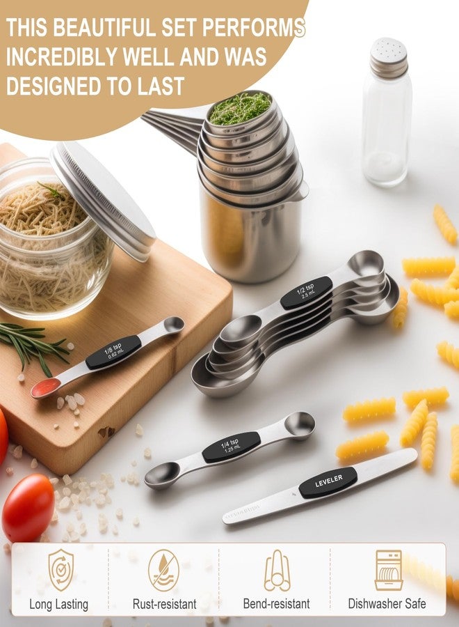 EWFEN 15-Piece Measuring Cups & Spoons Set (Black) - Image 3