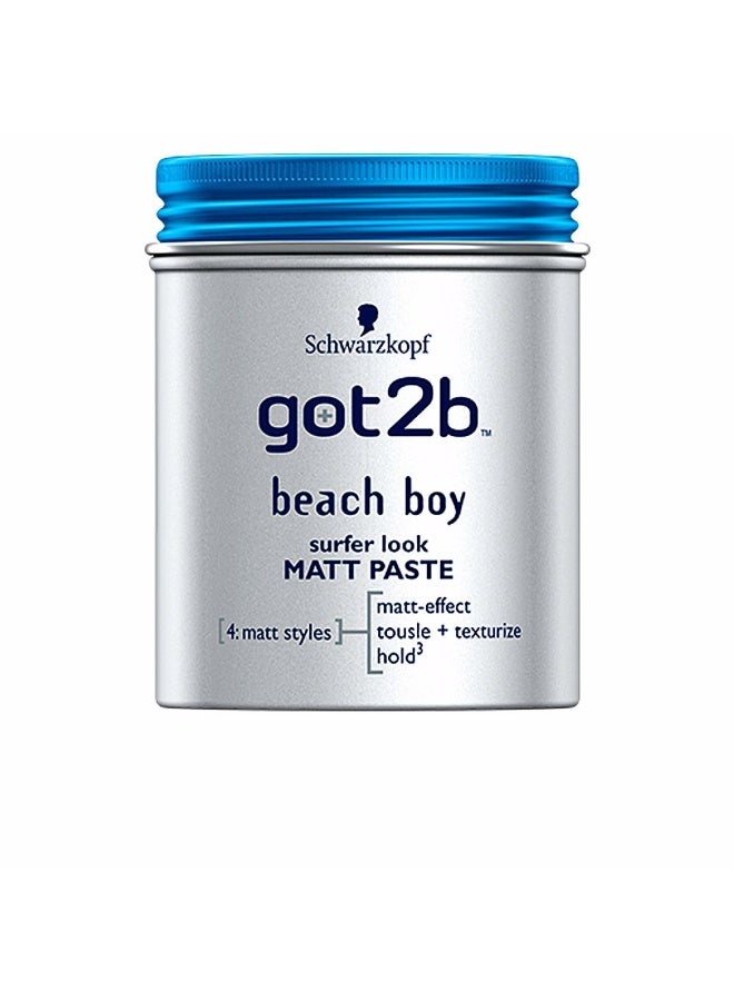 Schwarzkopf Got2B Beach Boy Matt Paste Surfer Look 100ml - Image 1