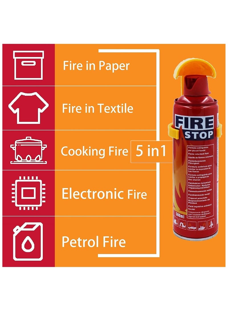 توقف الحريق طفاية حريق محمولة للسيارة والمنزل والمكتب، ١٠٠٠ مل - Image 2