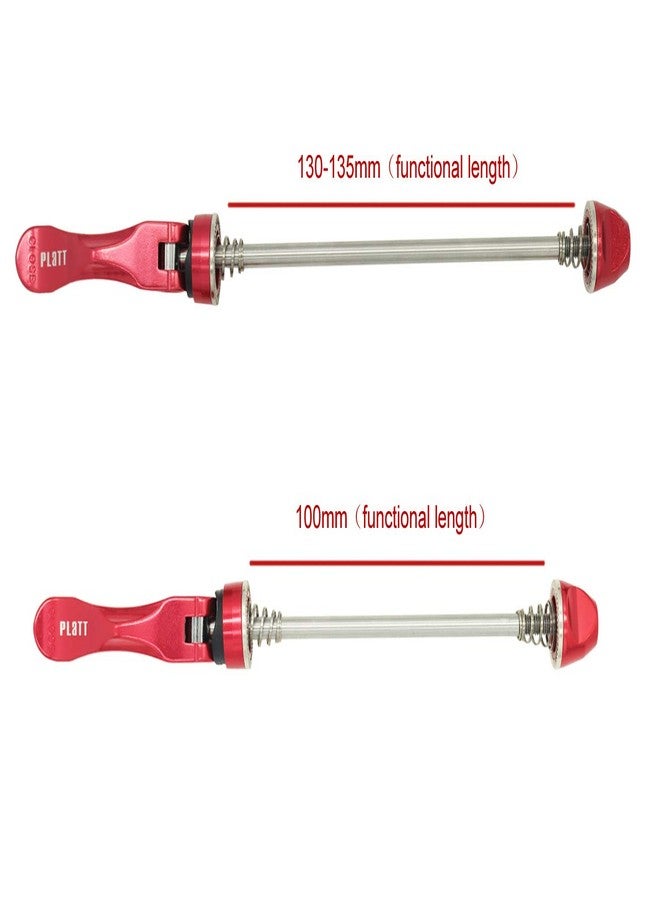 PLATT Bike Quick Release Skewers MTB Wheel Hub Skewers Front and Rear Axle Fit for Road Bike,Mountain Bike, BMX (Red,1Pair) - Image 5