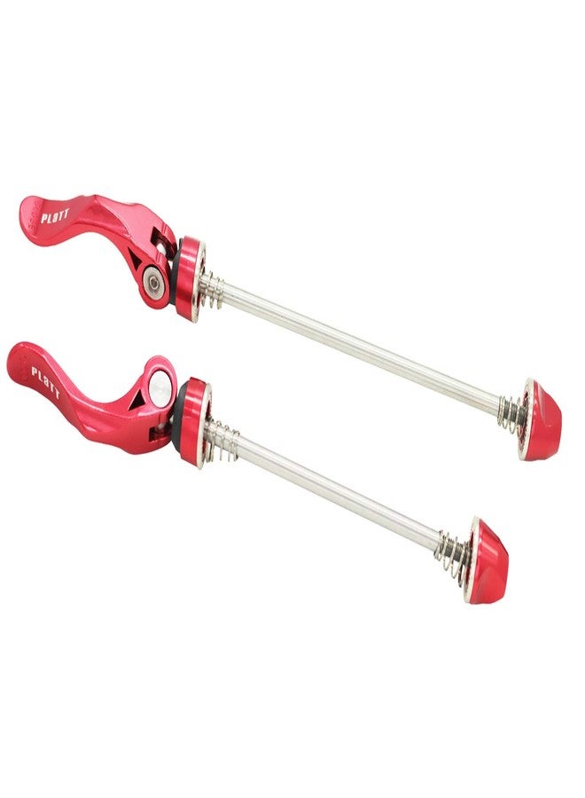 PLATT Bike Quick Release Skewers MTB Wheel Hub Skewers Front and Rear Axle Fit for Road Bike,Mountain Bike, BMX (Red,1Pair) - Image 3