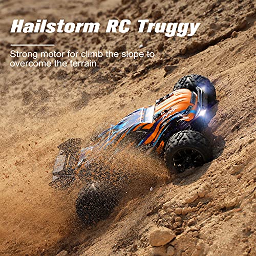 HAIBOXING سيارة هايبكسينغ RC بحجم 1:18، شاحنة تحكم عن بعد لجميع التضاريس 4WD بسرعة 36 كم/س، سيارة كهربائية عالية السرعة من فئة الهوايات للبالغين والأطفال مع بطاريتين، سيارة RC مائية للطرق الوعرة، سيارة RC بوجي - Image 2