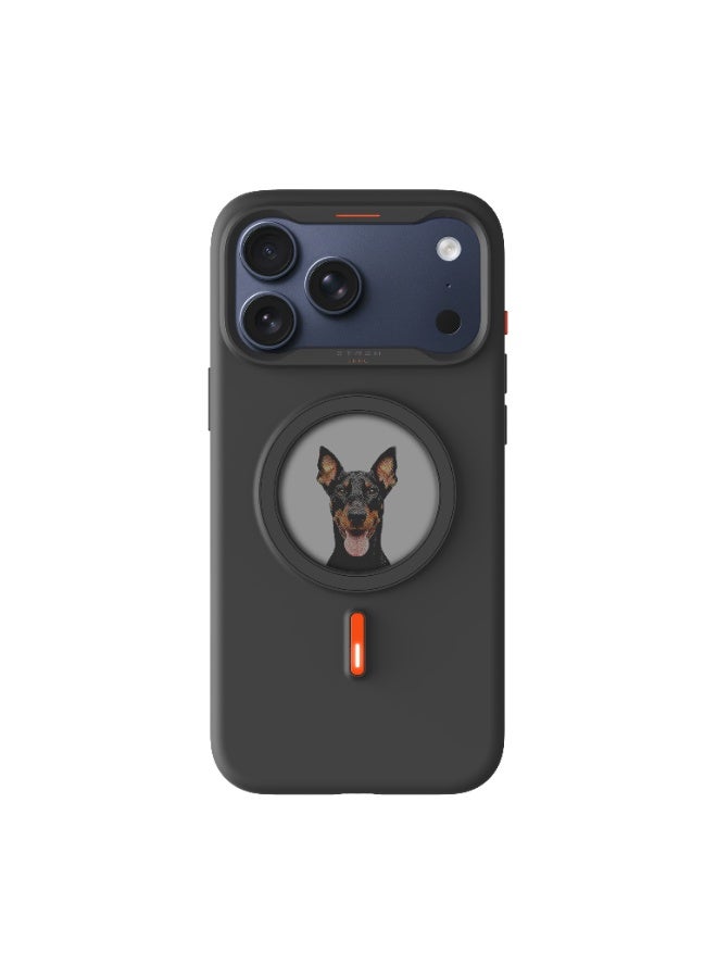 Xtrem iPhone 17 Pro Max Magnetic NFC E-Ink Display Case – MagSafe Compatible Customizable Screen Cover with Wireless Charging Support – Unique Smart Back Cover | Oeli Xtrem - Black - Image 1