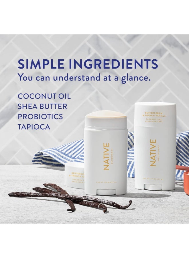 Native Deodorant Contains Naturally Derived Ingredients, 72 Hour Odor Control | Seasonal Scents for Women and Men, Aluminum Free with Baking Soda, Coconut Oil & Shea Butter | Buttercream & Vanilla - Image 3