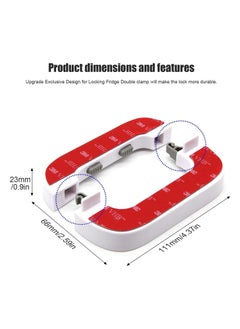Generic 1 Pack Child Safety Lock Baby Safety Fridge Door Lock Freezer Refrigerator Lock, Toddler Kids Child Fridge Lock Fridge Freezer Door Lock Easy to Install and Use Adhesive no Tools Needed(White)  - Image 4
