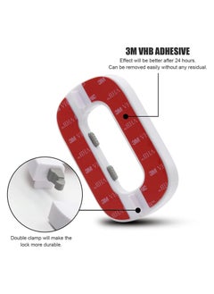 Generic 1 Pack Child Safety Lock Baby Safety Fridge Door Lock Freezer Refrigerator Lock, Toddler Kids Child Fridge Lock Fridge Freezer Door Lock Easy to Install and Use Adhesive no Tools Needed(White)  - Image 5