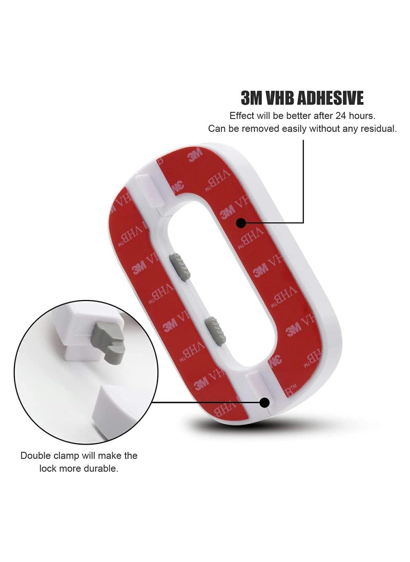 Generic 1 Pack Child Safety Lock Baby Safety Fridge Door Lock Freezer Refrigerator Lock, Toddler Kids Child Fridge Lock Fridge Freezer Door Lock Easy to Install and Use Adhesive no Tools Needed(White)  - Image 5