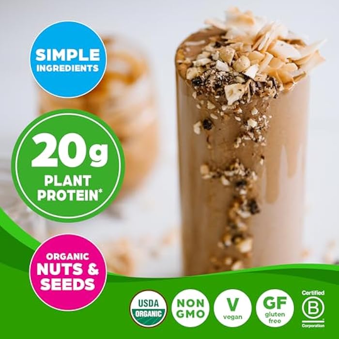 Orgain Organic Simple Vegan Protein Powder, Peanut Butter - 20g Plant Based Protein, With less Ingredients, No Artificial Sweeteners, Gluten Free, No Dairy or Lactose, 1.25 lb (Packaging May Vary) - Image 4