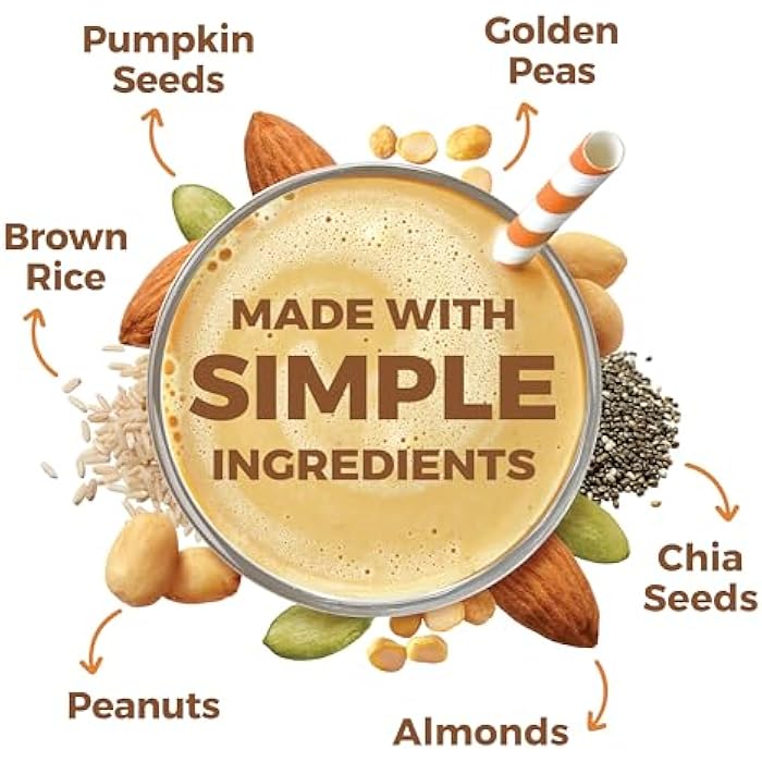 Orgain Organic Simple Vegan Protein Powder, Peanut Butter - 20g Plant Based Protein, With less Ingredients, No Artificial Sweeteners, Gluten Free, No Dairy or Lactose, 1.25 lb (Packaging May Vary) - Image 5