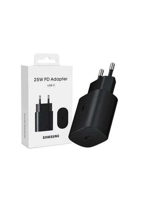 25W PD USB-C Super Fast Charging Travel Adapter (EU Plug) Black
