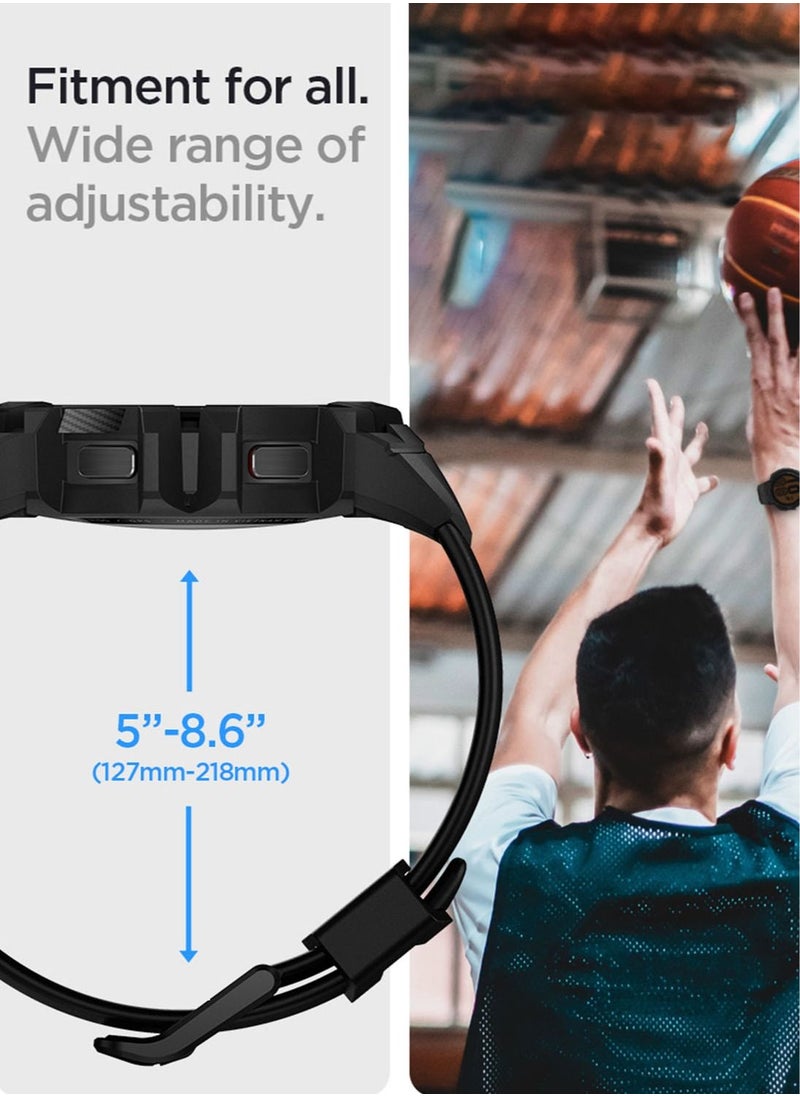 Spigen - Rugged Armor Pro Case Cover For Samsung Galaxy Watch 5 With Band 40mm (2022) - Black - Image 1
