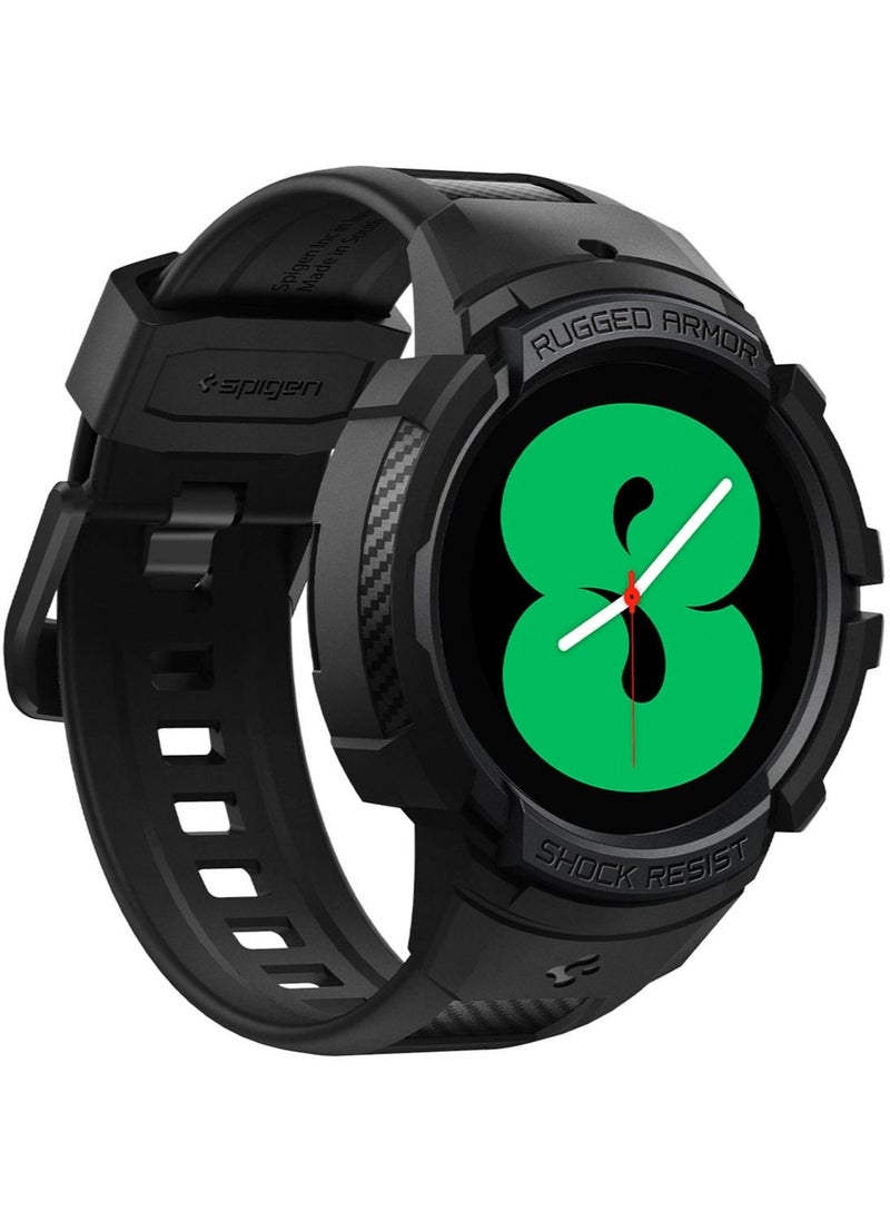 Spigen - Rugged Armor Pro Case Cover For Samsung Galaxy Watch 5 With Band 40mm (2022) - Black - Image 1