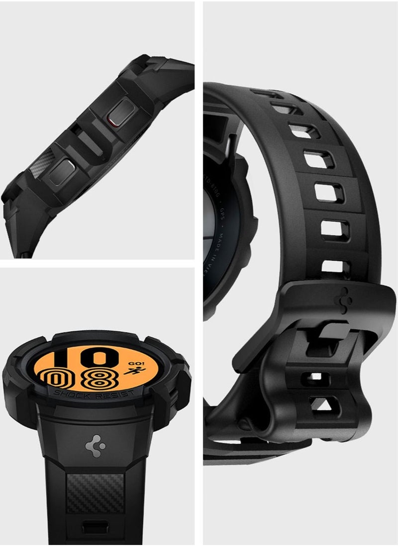 Spigen - Rugged Armor Pro Case Cover For Samsung Galaxy Watch 5 With Band 40mm (2022) - Black - Image 1