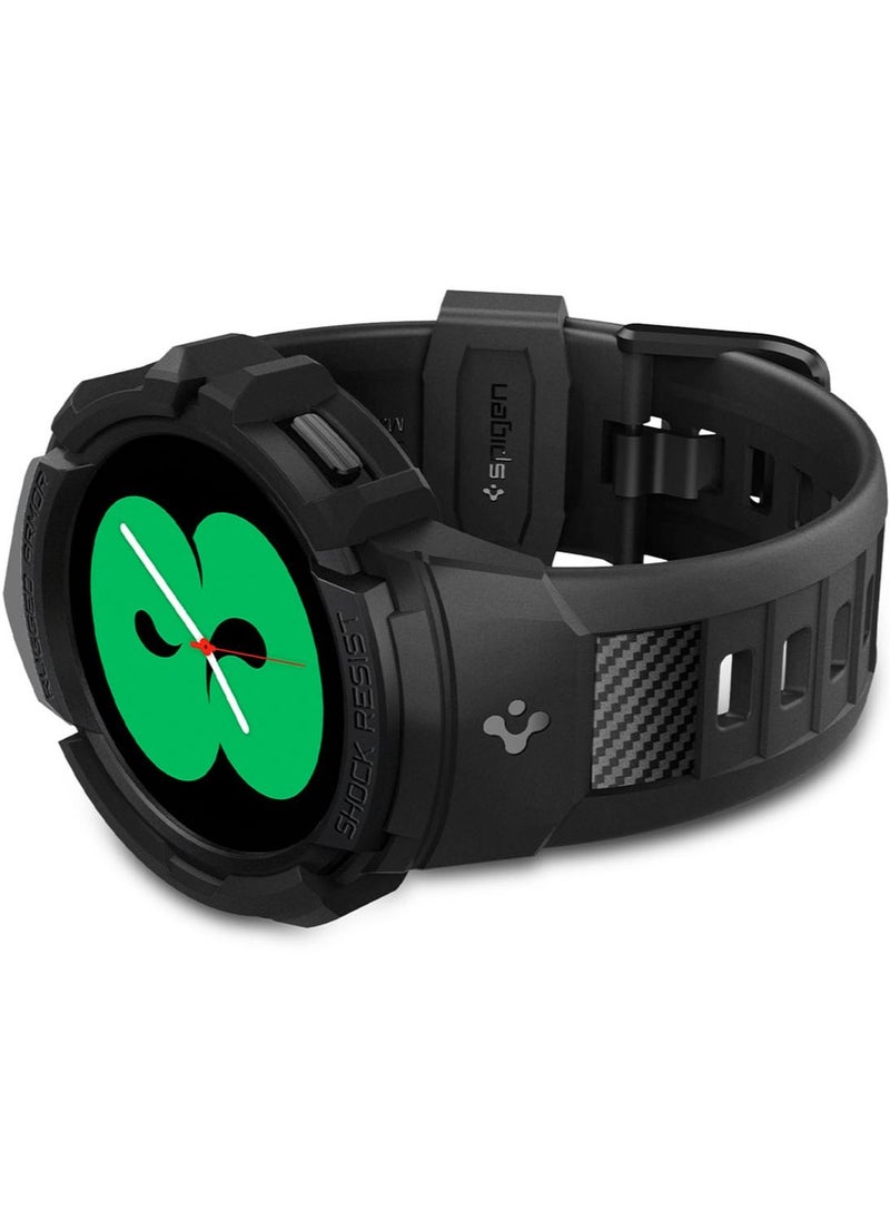 Spigen - Rugged Armor Pro Case Cover For Samsung Galaxy Watch 5 With Band 40mm (2022) - Black - Image 1