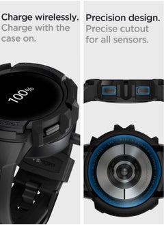 Spigen Rugged Armor Pro Case Cover For Samsung Galaxy Watch 5 With Band 40mm (2022) - Black  - Image 5