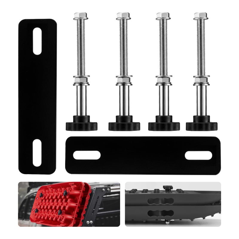 FieryRed Upgraded Traction Board Mount Pins, Anti-rust Recovery Board Mounting Kit Fit for All 4.72"~6.69"（12~17cm） Hole Spacing