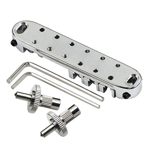 JD.Moon Abr-1 Style Tune-o-matic Bridge Tailpiece Roller Saddle Bridge for Gibson Les Paul Gear Replacement (Chrome) - Image 3