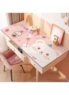 Table Mat Ins Student Desk Mat Writing Desk Mat Cartoon Girl Dormitory Study Table Mat Office Computer Table Mat-Color:70*120cm-Pattern:Small White Milk Tea