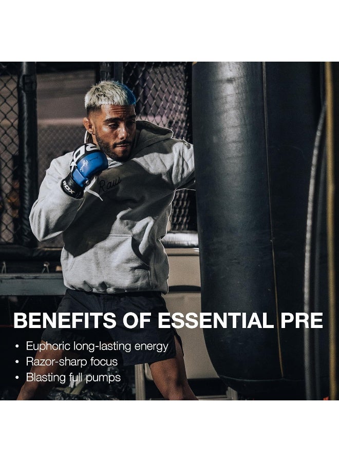 Raw التمرين الأساسي قبل التمرين | طاقة وتركيز لا مثيل لهما | مضخات عضلية محسّنة | لجميع الرياضيين | مدعوم بالكافيين | معزز بـ L-Citrulline | تعزيز التمرين النهائي | توت أزرق | 30 حصة - Image 4