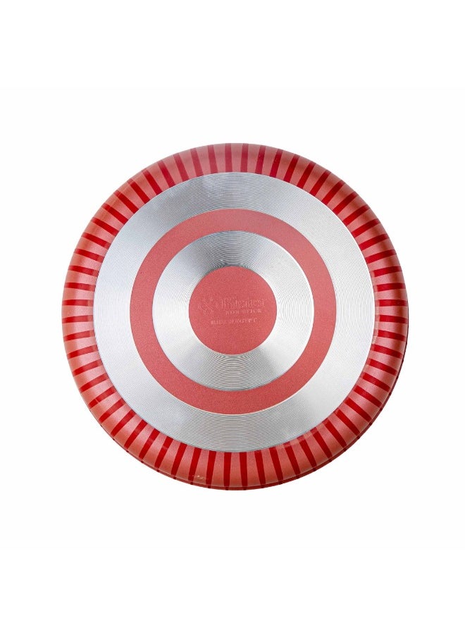 Bister - Round Baking Oven Tray 28cm  Made of High Quality  Nonstick with Flat Bottom Suitable for Oven  Black and Red - Image 1