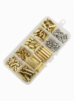 SYOSI M3 Pcb Hex Male Female Threaded Brass Standoffs, Copper Brass Pillars Standoff Circuit Spacer PCB Board Nut Screws Hex Round Single Cylinder Head with Box, Standoff Screws 120pcs  - Image 5