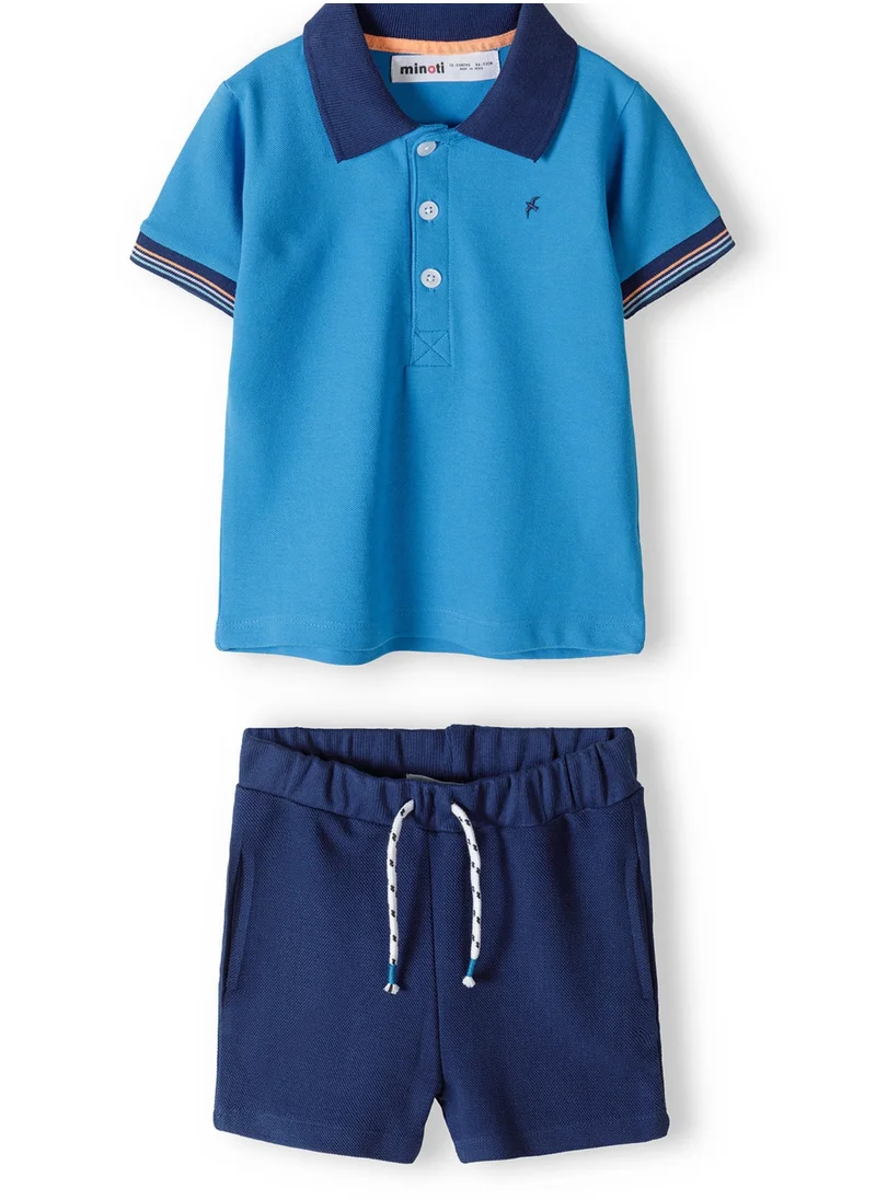مينوتي Kids Polo Shirt And Short Set