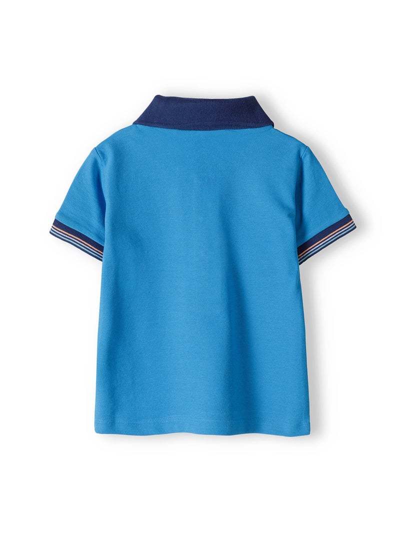 MINOTI Baby Boys Polo T-Shirt and Shorts Set with Chest Embroidery  - Image 3