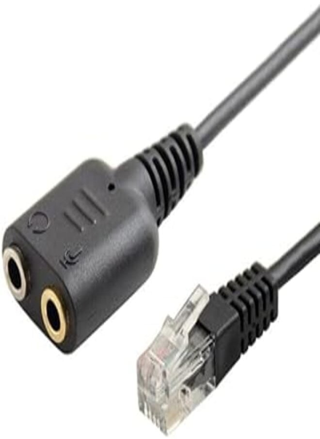 OR - RJ9 to 3.5mm Female Jack Adapter Convertor PC Headset Cable - Image 1