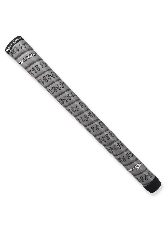 SuperStroke Traxion™ Wrap Gold Club Grip, Gray (Oversize) | Advanced Surface Texture That Improves Feedback and Tack | Extreme Grip Provides Stability and Feedback | Transfer Speed More Effectively