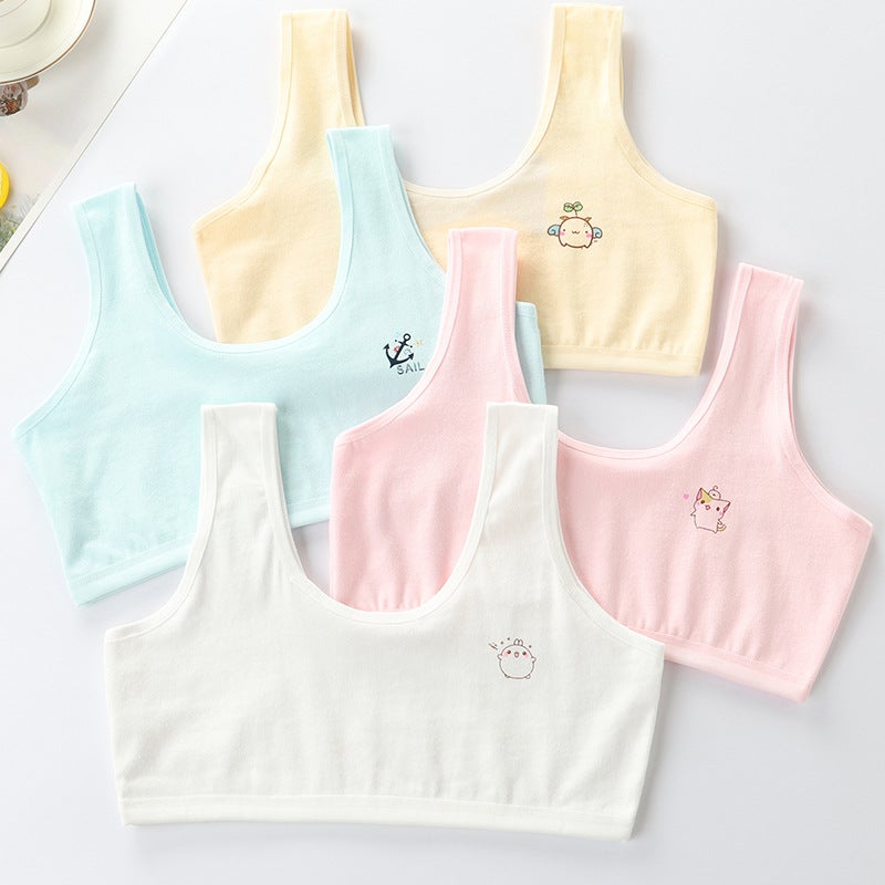 Cotton Training Bras for Girls 8-12 Years White - Image 2