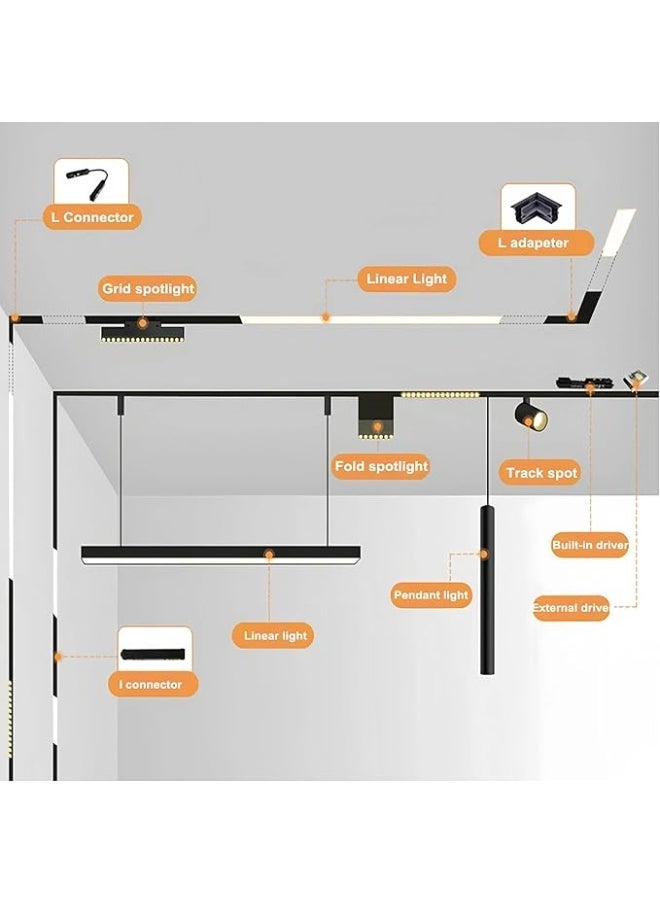 SUN SHINE Aluminum Magnet Rail Magnetic Track Light  - Image 2