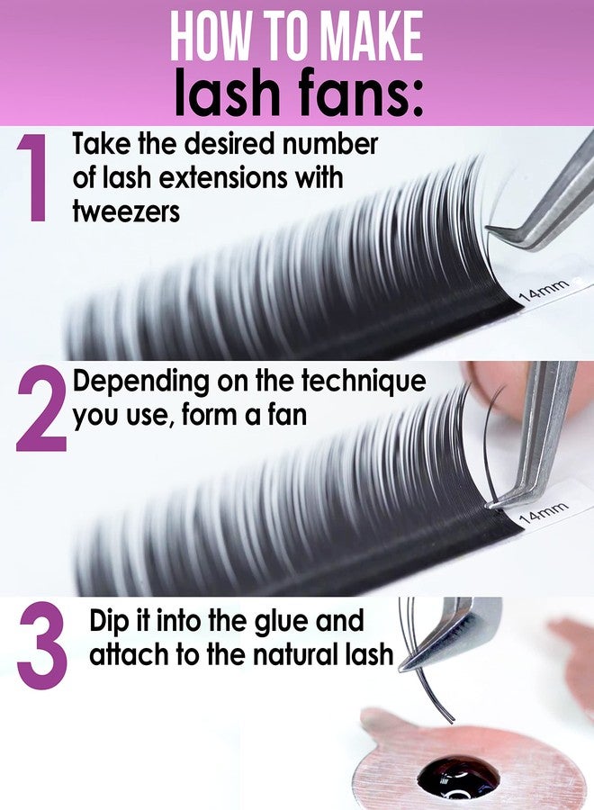 Stacy Lash Eyelash Extensions J Curl by Stacy Lash/Black Individual Mink Lashes Supplies (0.07mm;14mm) - Image 5