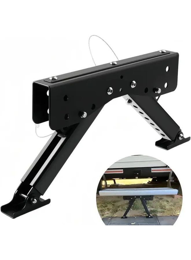 RV Step Stabilizer Black 1pc for Camping Van Travel Trailers Stair Support - Image 2