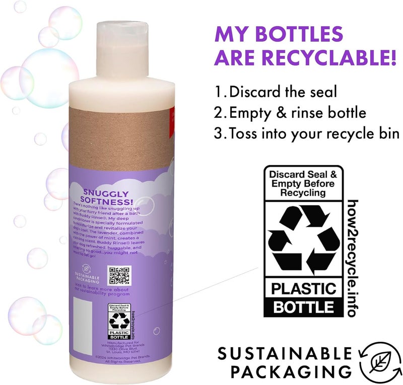 Buddy Biscuits Rinse Conditioner for Dogs - Lavender & Mint, 16 oz - Image 4